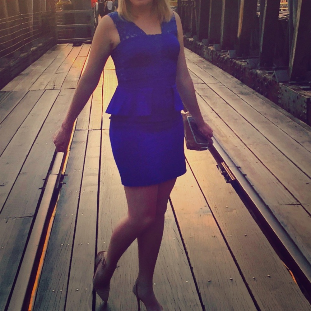 Royal Blue Gianni Bini Dress Sz 4 - worn ONCE!